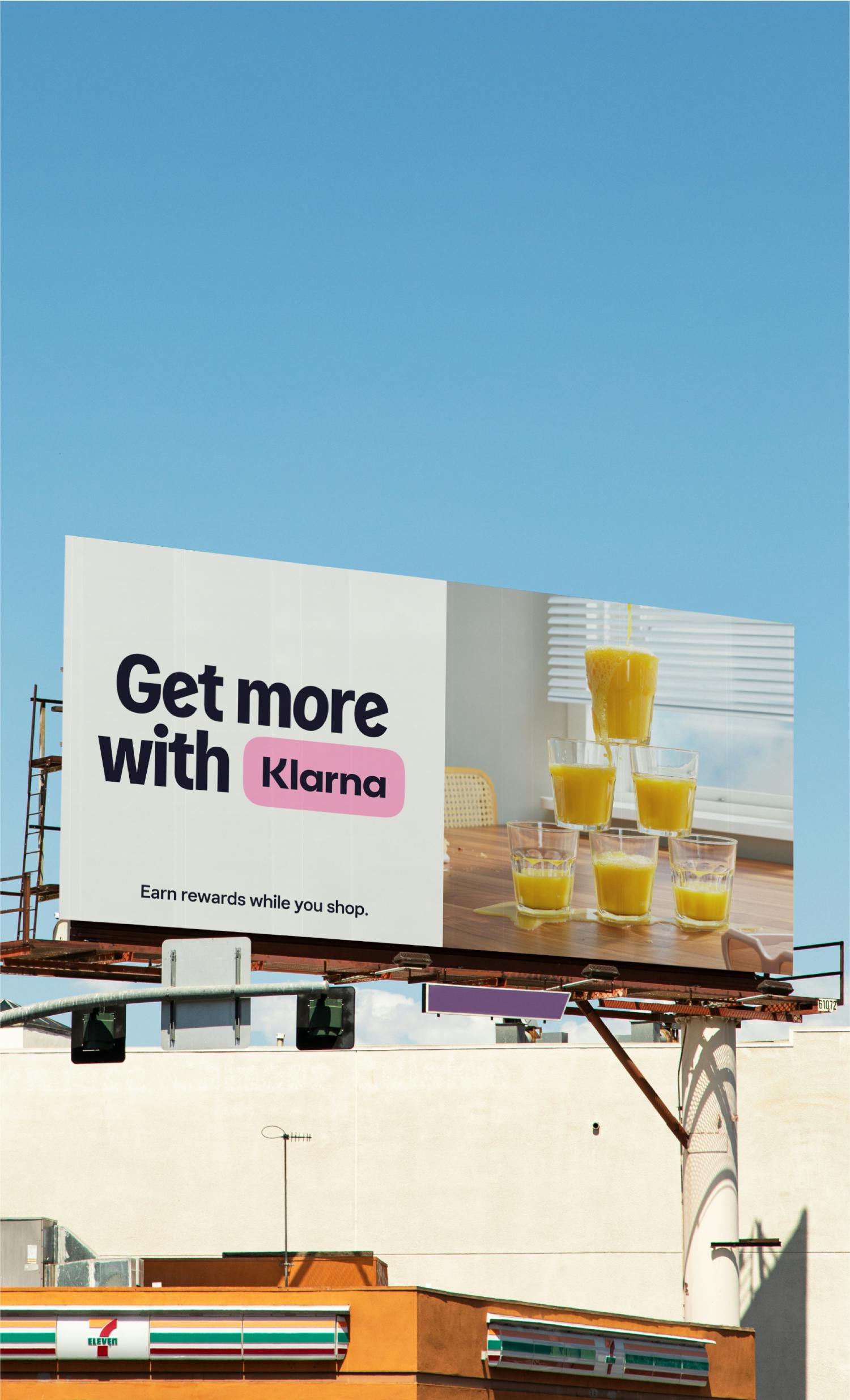 Billboard saying 'Get more with Klarna'
